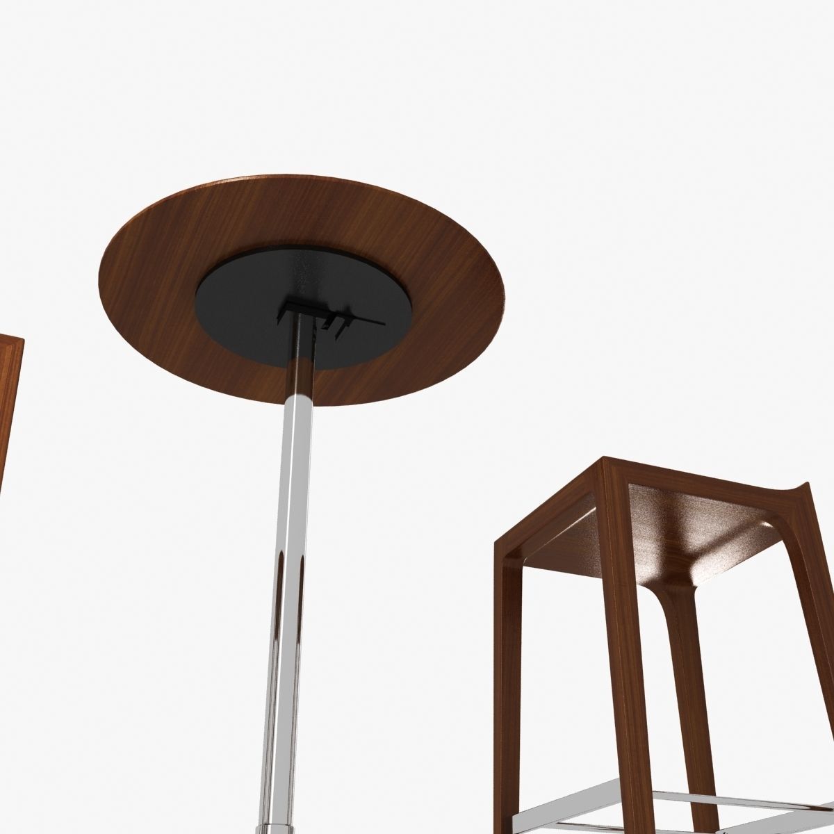 bernhardt vanish bar stool and story high table 3D model_8