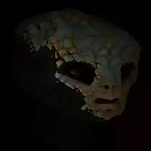 Alien Head Low - High Poly LOD Pack OBJ and FBX