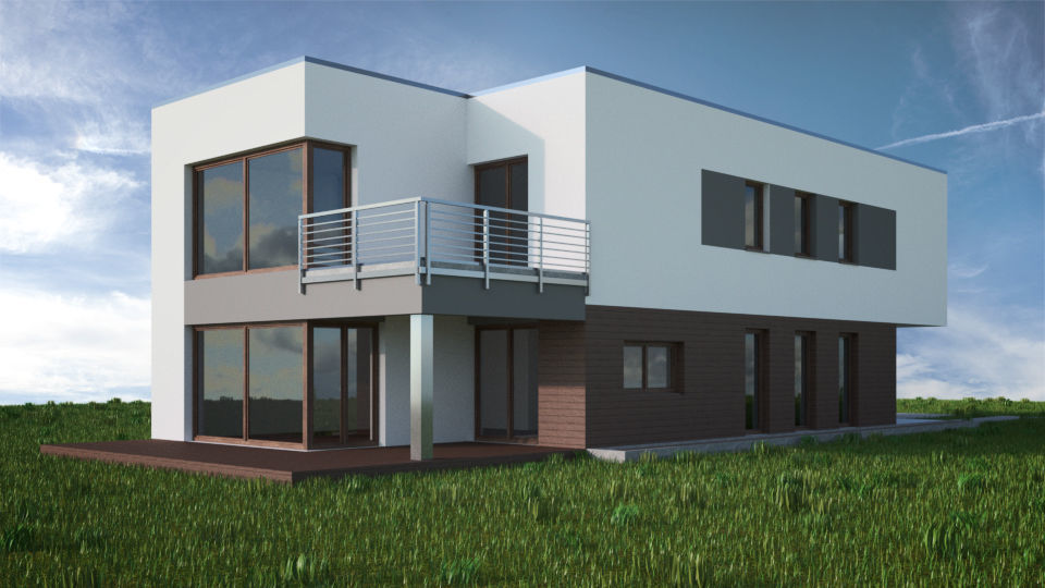 House 06C2 Low-poly 3D model_2