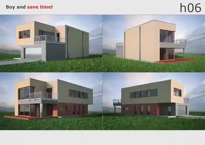 House 06C2 Low-poly 3D model