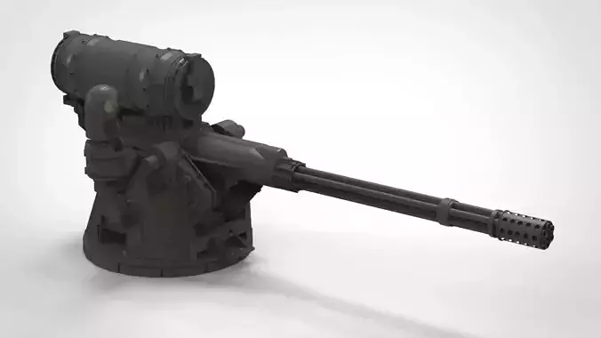 turret 2 machine gun 3D model
