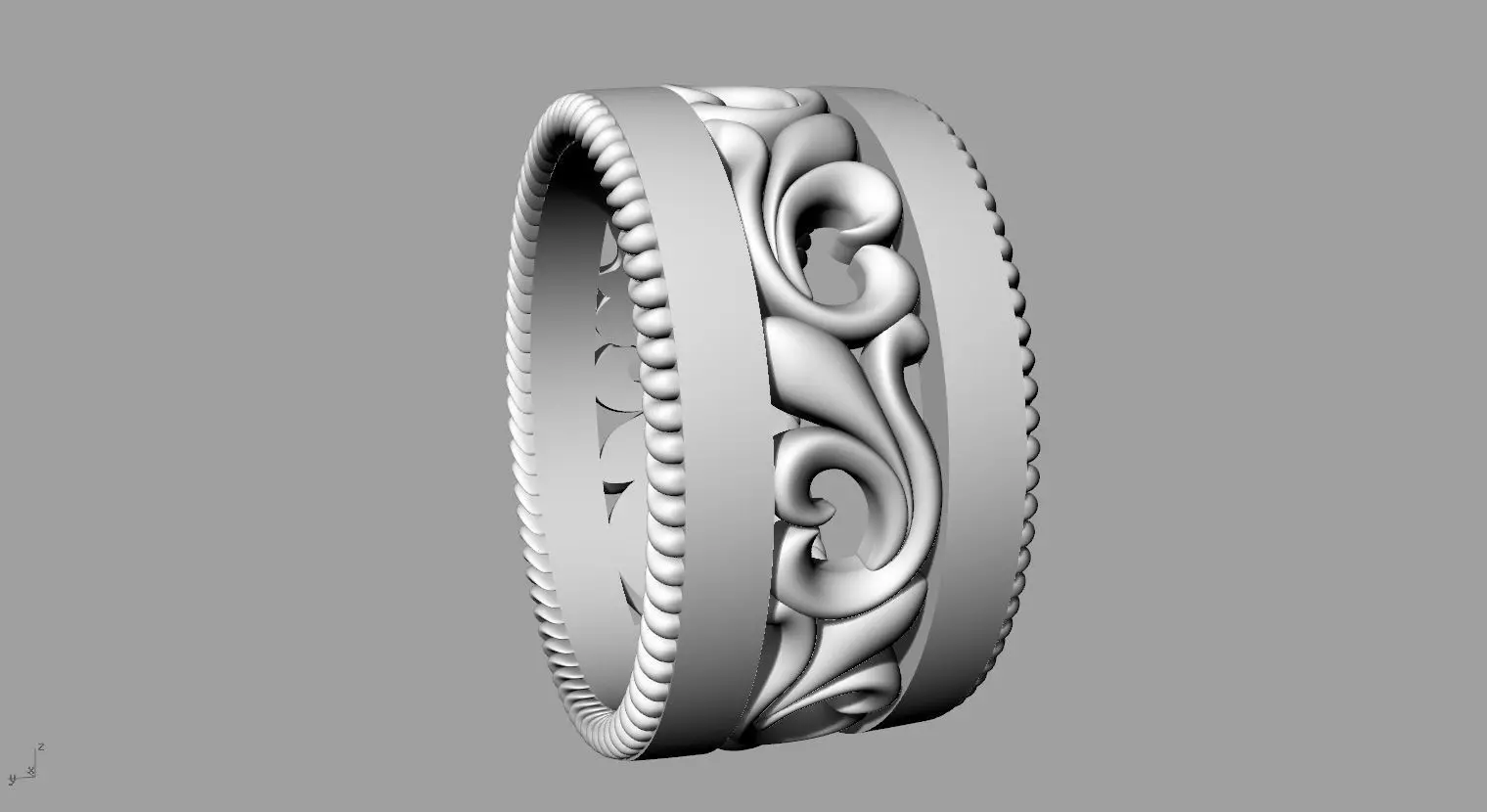 Wedding ring obr 118 Width 12 mm 3D print model_0