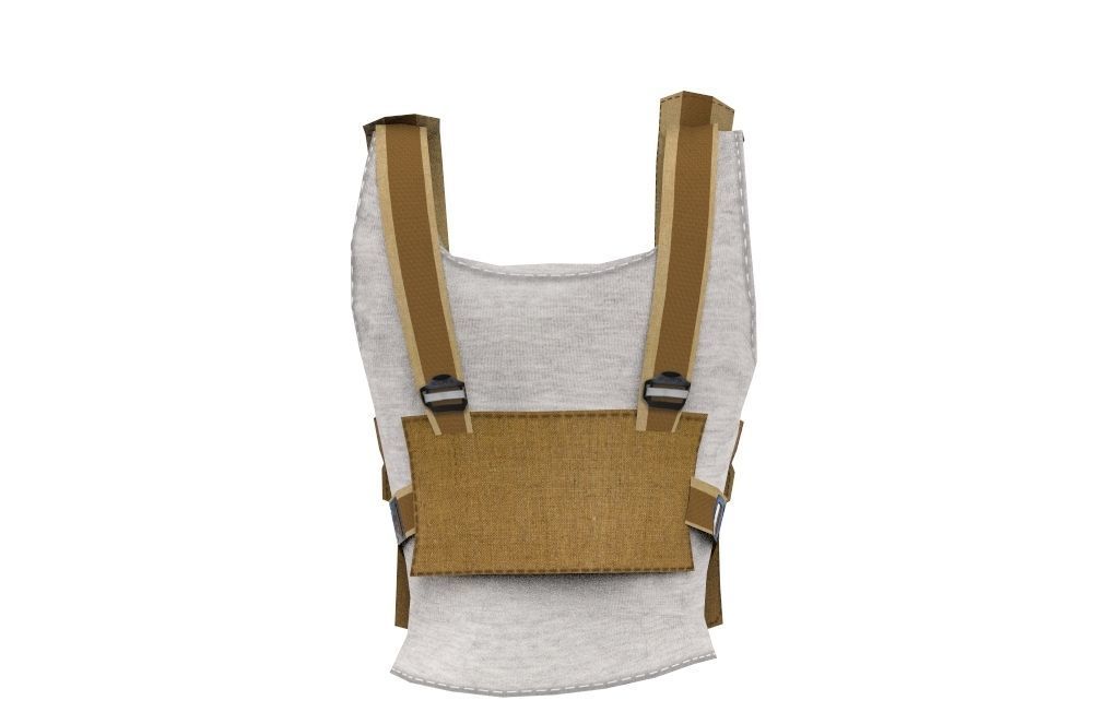 Women military clothing camouflage Low-poly 3D model_4