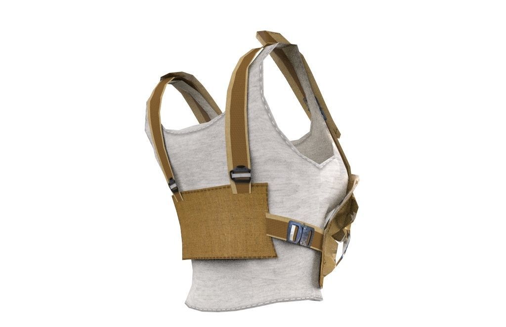 Women military clothing camouflage Low-poly 3D model_3