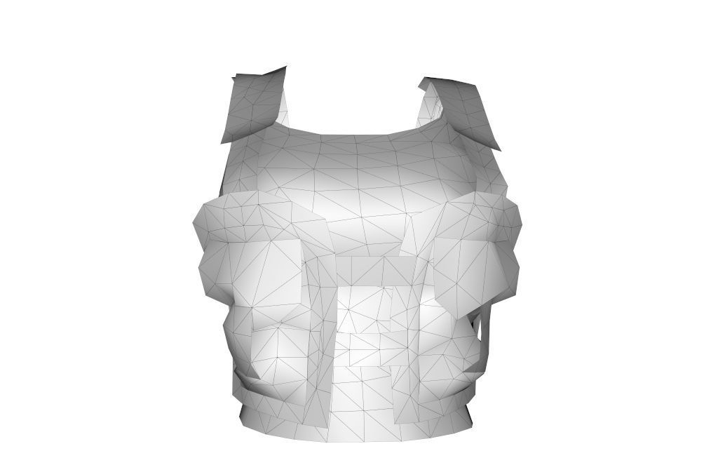 Women military clothing camouflage Low-poly 3D model_12