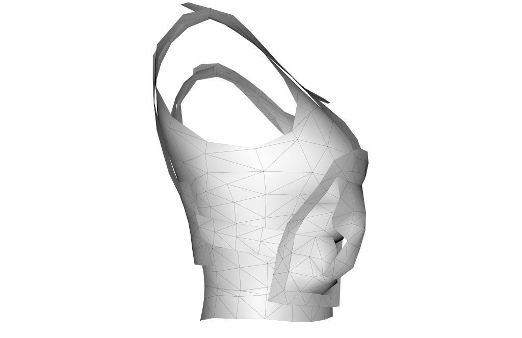 Women military clothing camouflage Low-poly 3D model_13