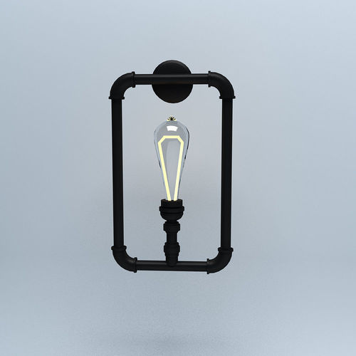 Wall Lamp Black Lamp Free 3D model