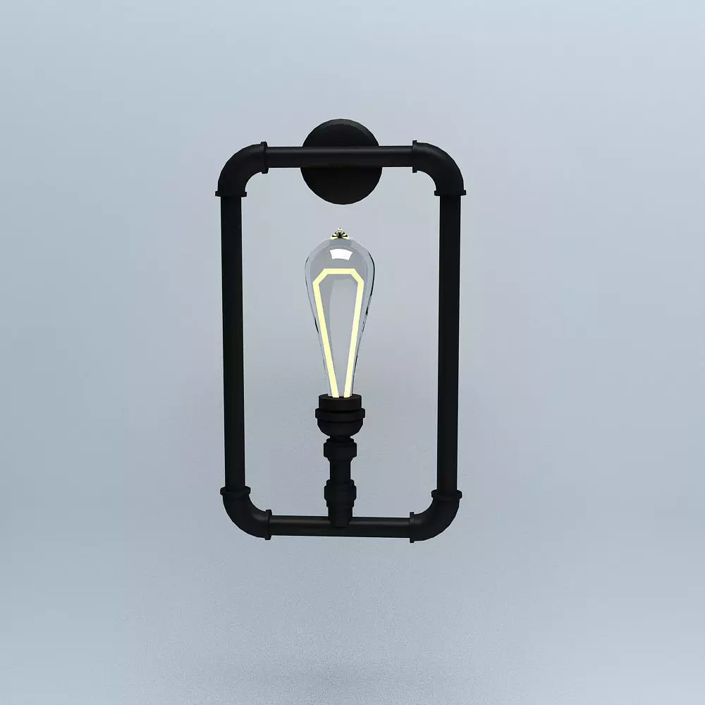 Wall Lamp Black Lamp Free 3D model_0