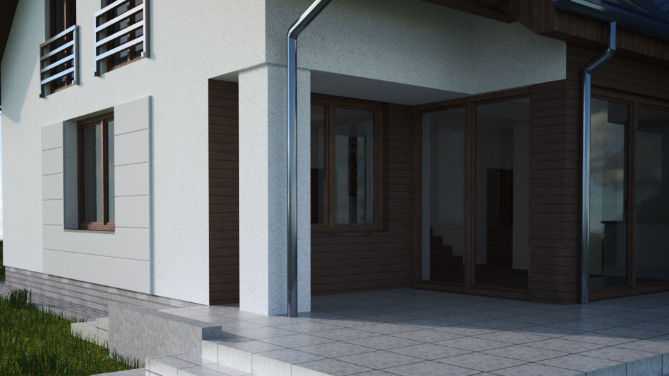 House 07C2 Low-poly 3D model_6