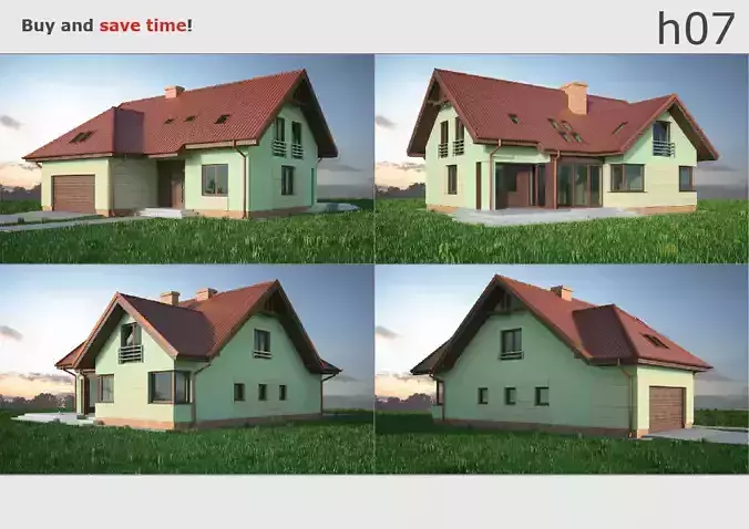 House 07C2 Low-poly 3D model