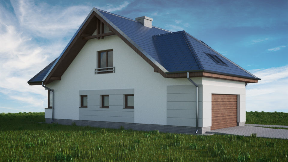 House 07C2 Low-poly 3D model_3