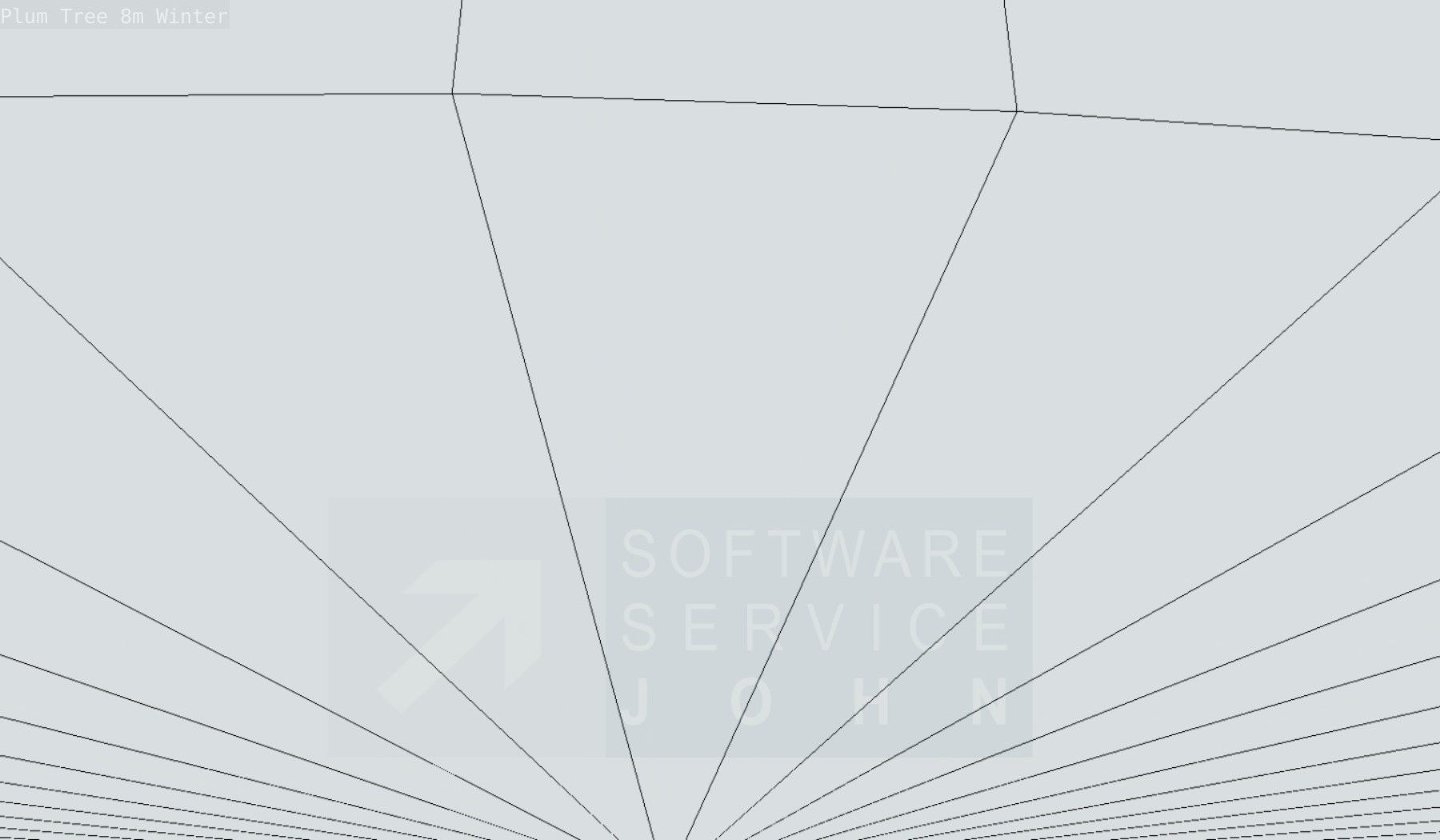 Plum Tree 8m Winter Low-poly 3D model_45