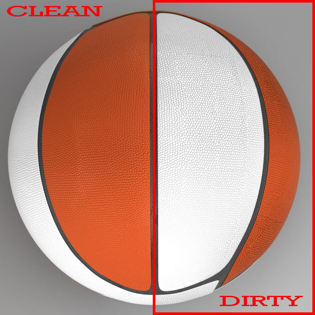 Basketball ball Euro white Low-poly 3D model_10