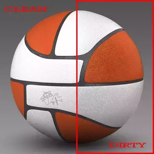 Basketball ball Euro white Low-poly 3D model