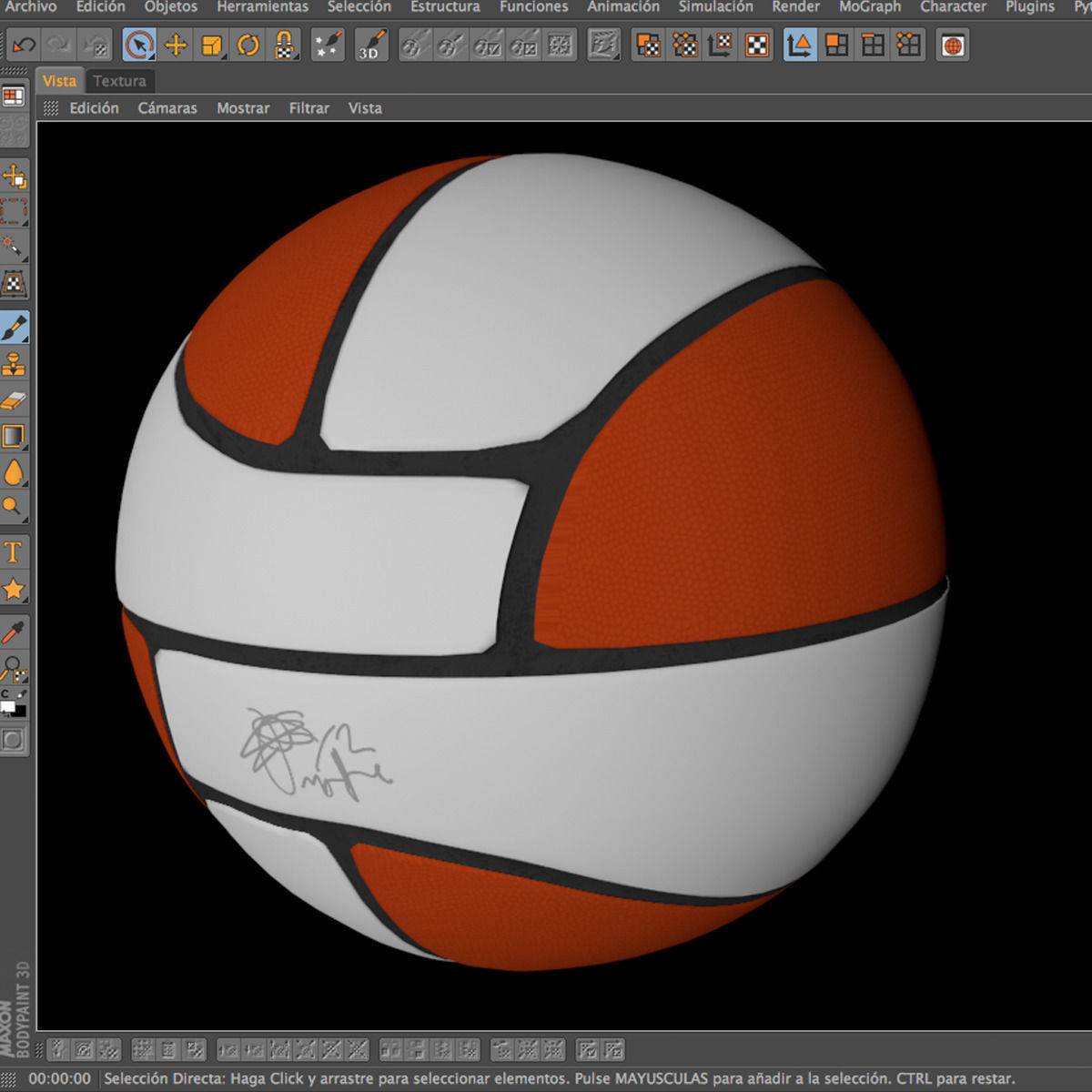 Basketball ball Euro white Low-poly 3D model_9