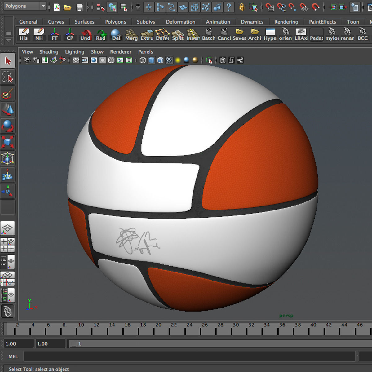 Basketball ball Euro white Low-poly 3D model_16