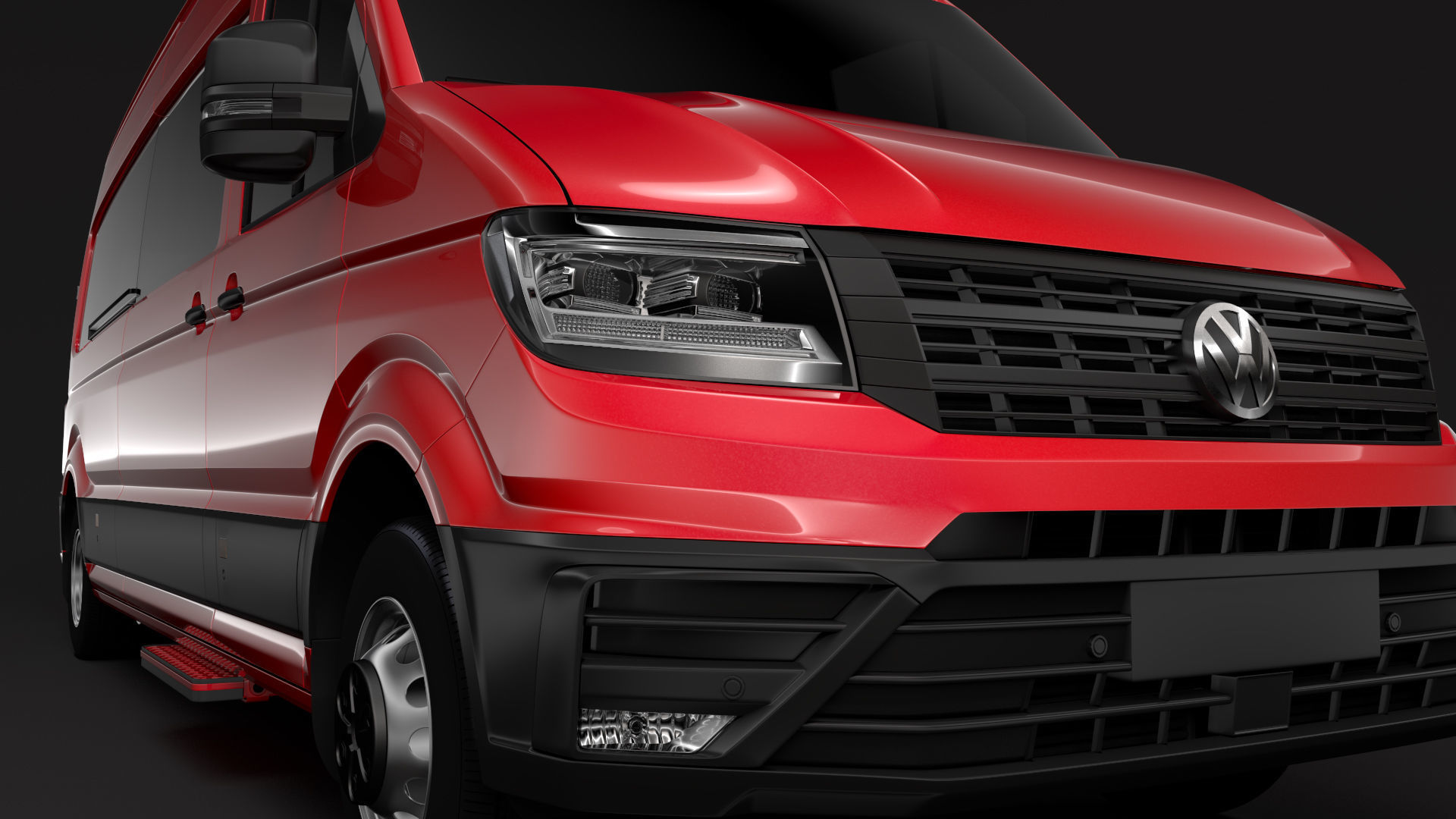 VW Crafter L3H3 Window Van 2018 3D model_8