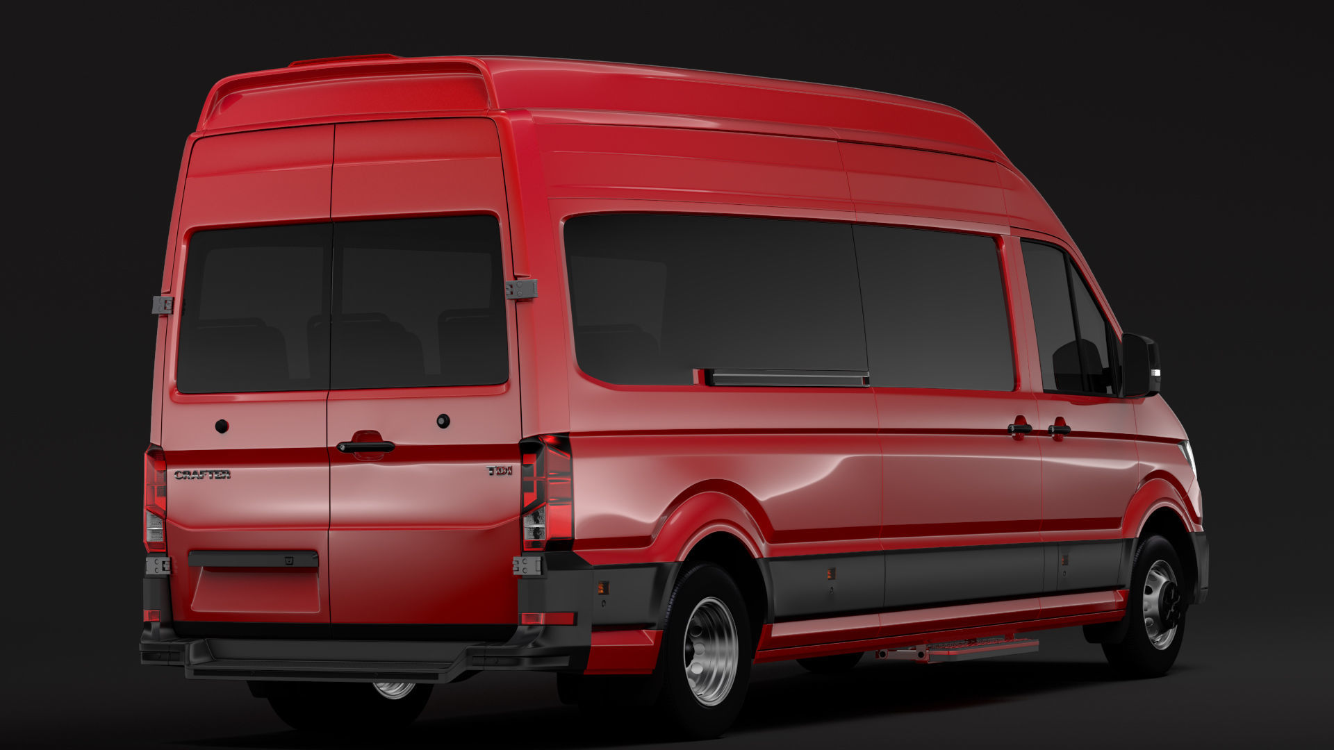VW Crafter L3H3 Window Van 2018 3D model_1