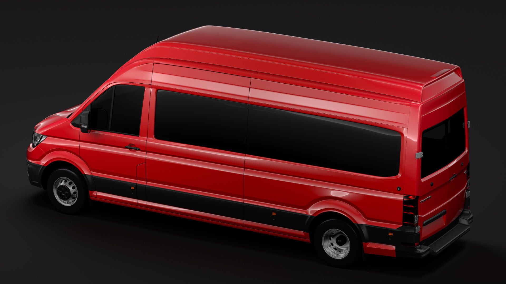 VW Crafter L3H3 Window Van 2018 3D model_5
