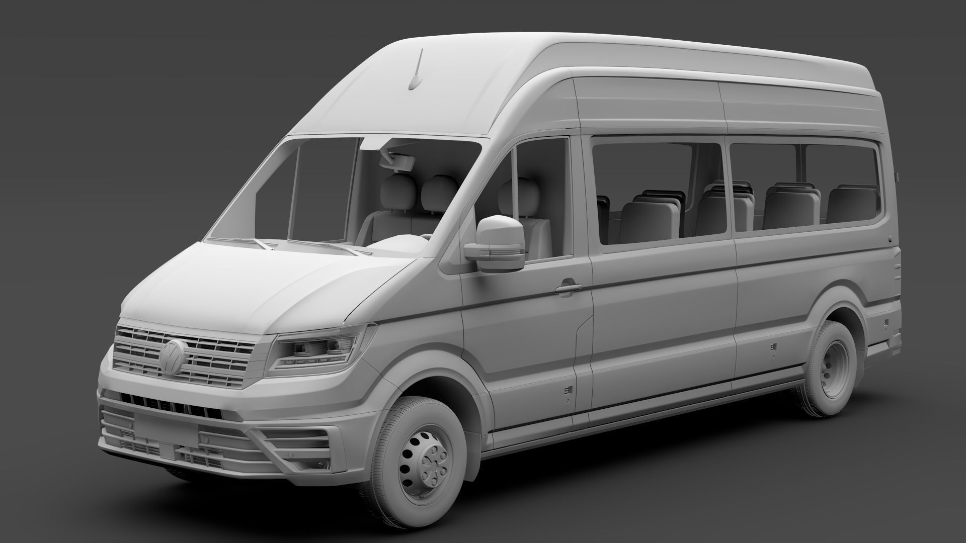 VW Crafter L3H3 Window Van 2018 3D model_11