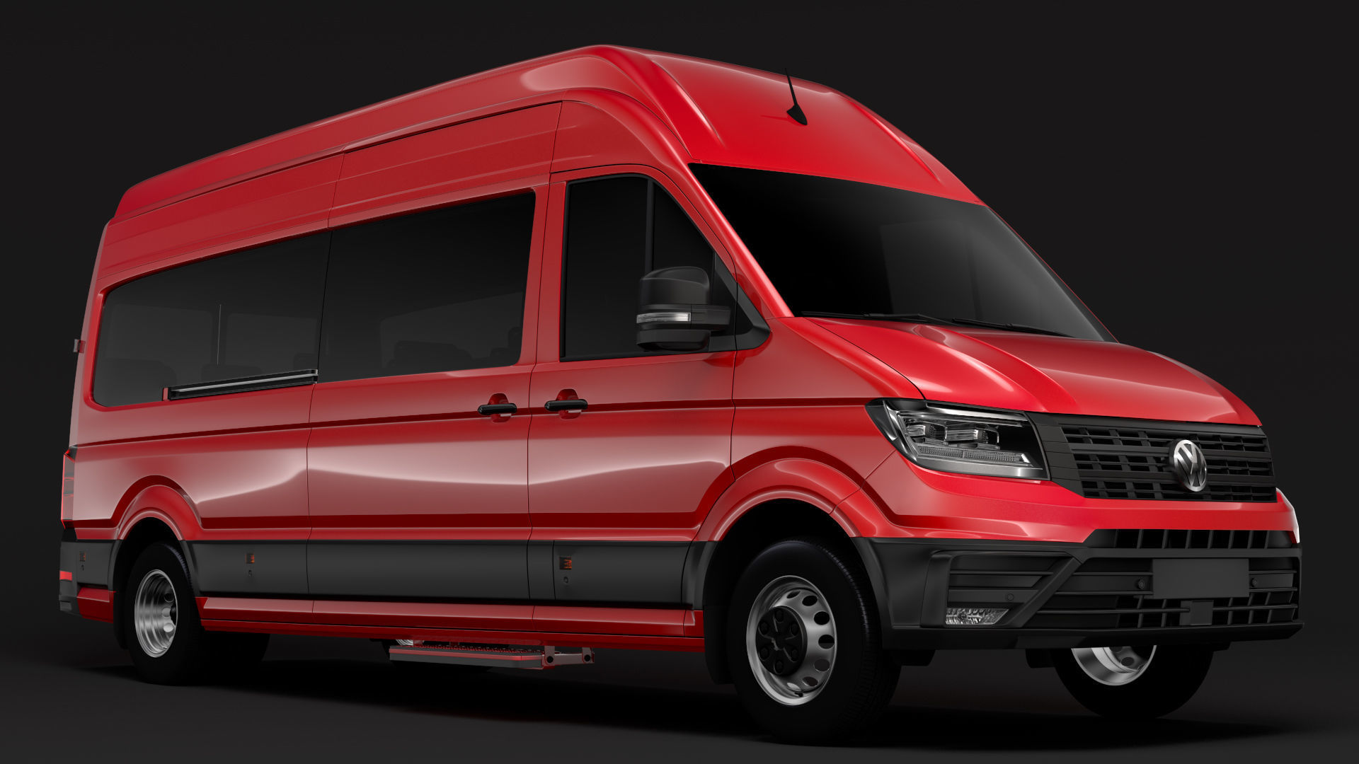 VW Crafter L3H3 Window Van 2018 3D model_4