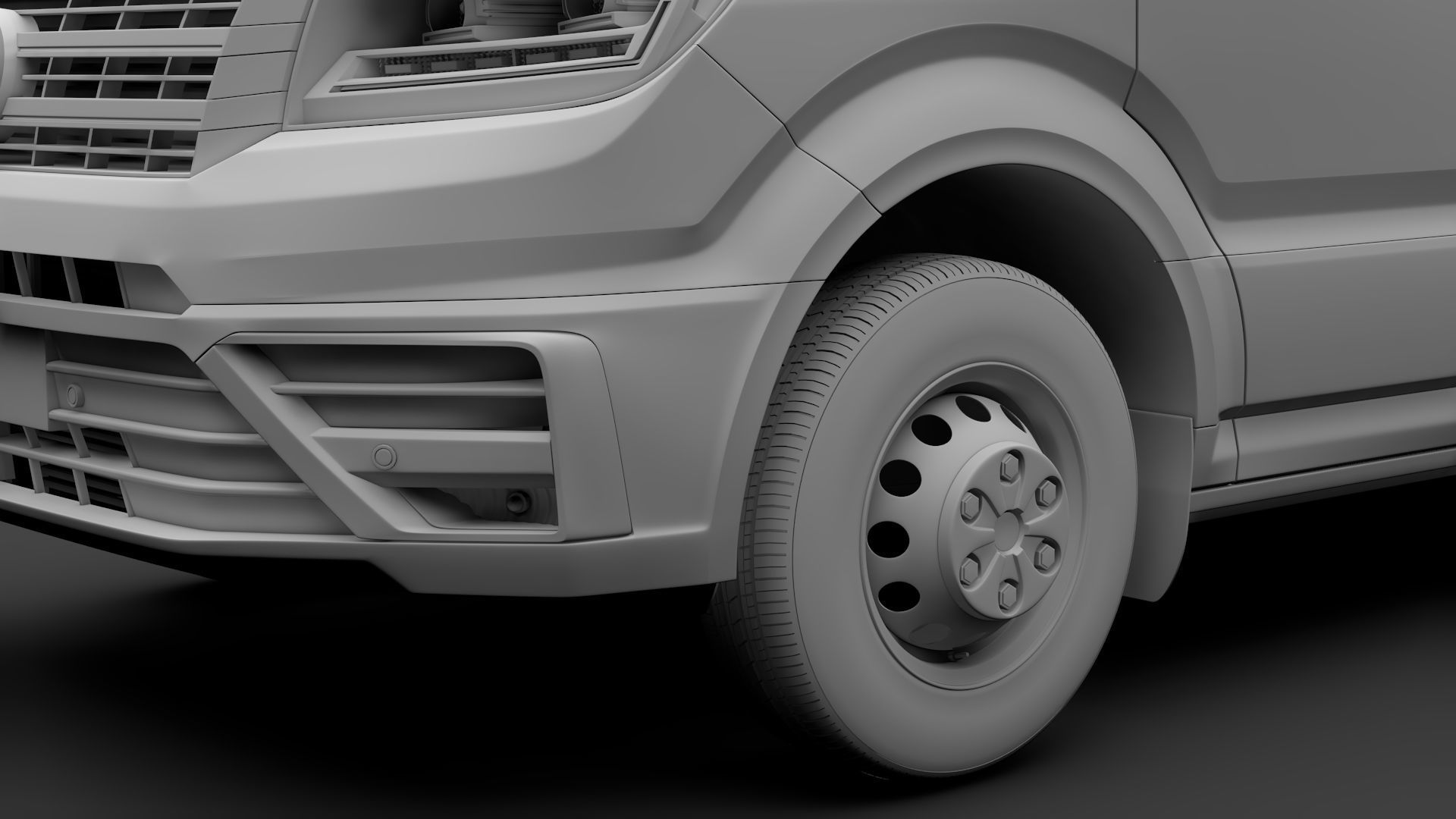 VW Crafter L3H3 Window Van 2018 3D model_12