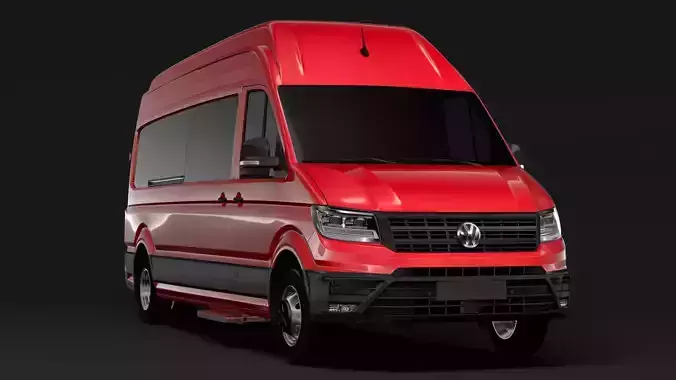 VW Crafter L3H3 Window Van 2018 3D model VW Crafter L3H3 Window Van 2018 3D model