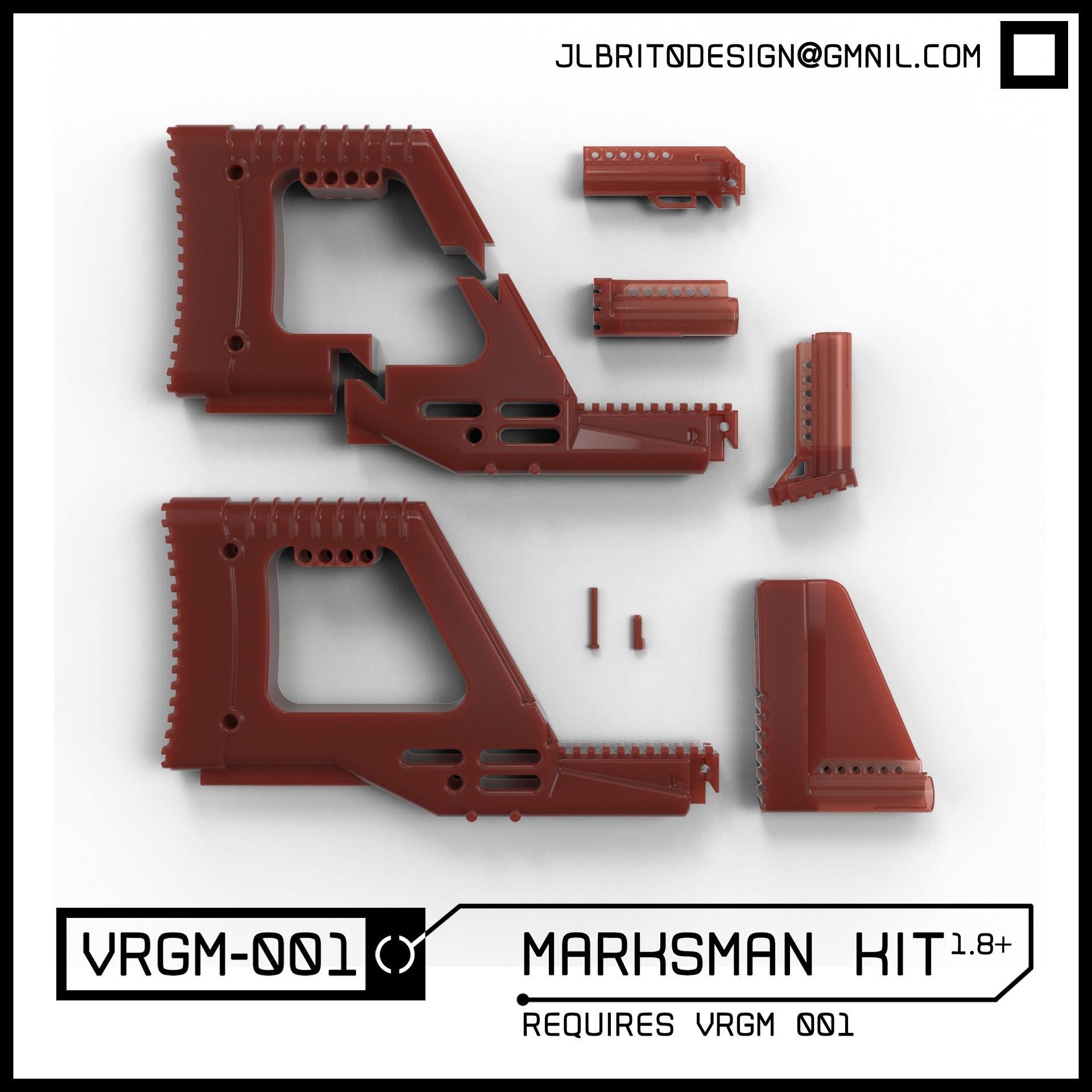 VRGM 001 Marksman Kit for Oculus Vive Odyssey WMR 3D print model_4
