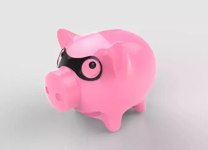 Pig 3D Model high-poly piggy bank
