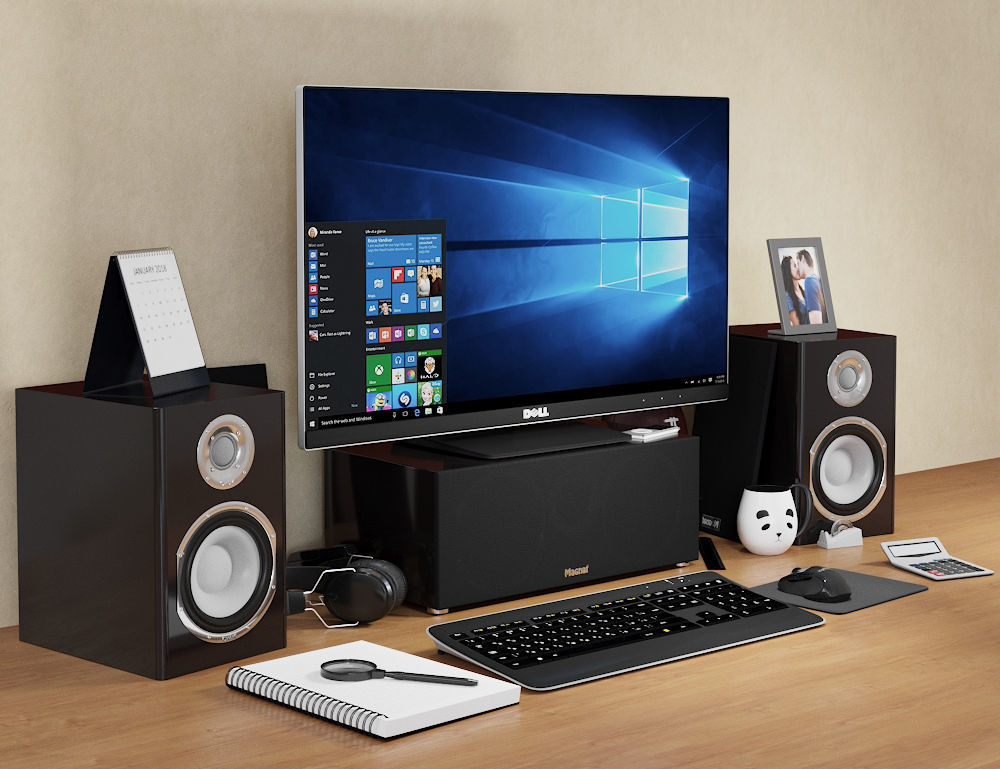 Computer Set 02 3D model_1