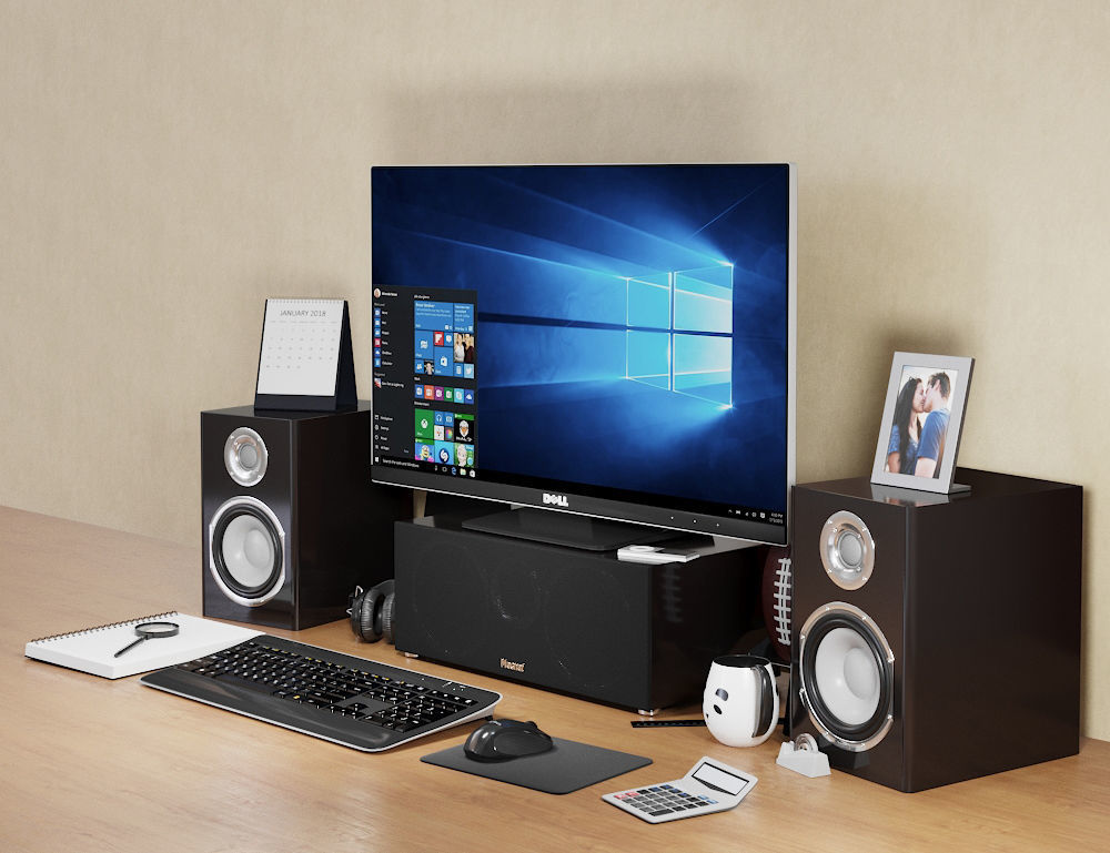 Computer Set 02 3D model_2