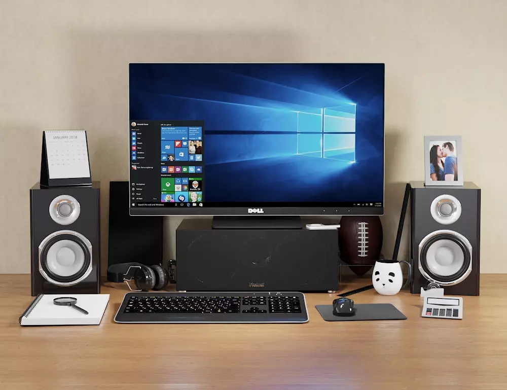 Computer Set 02 3D model_0