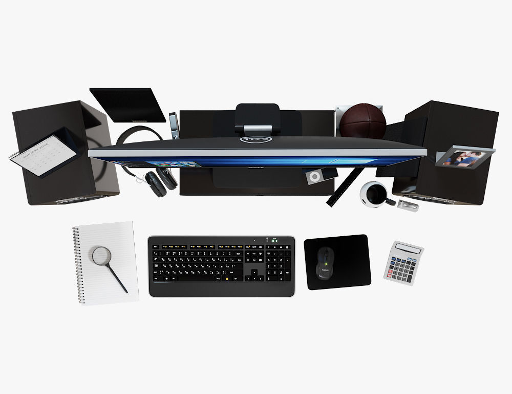 Computer Set 02 3D model_6