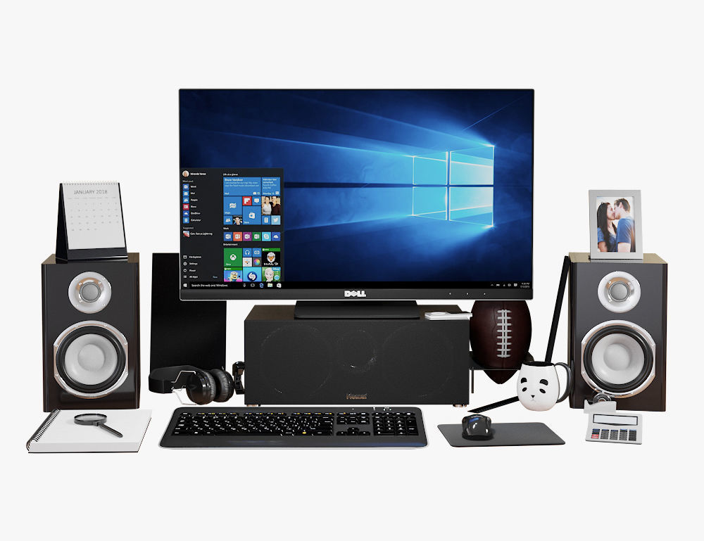 Computer Set 02 3D model_3