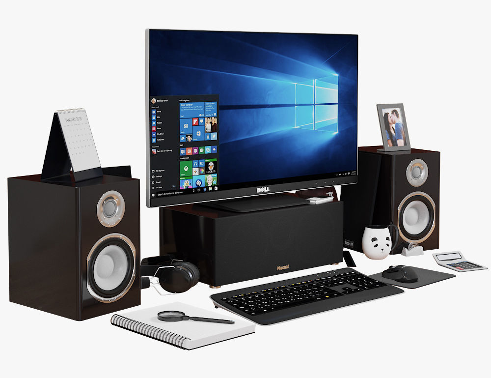 Computer Set 02 3D model_4