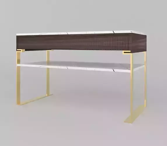 table gold and marble console