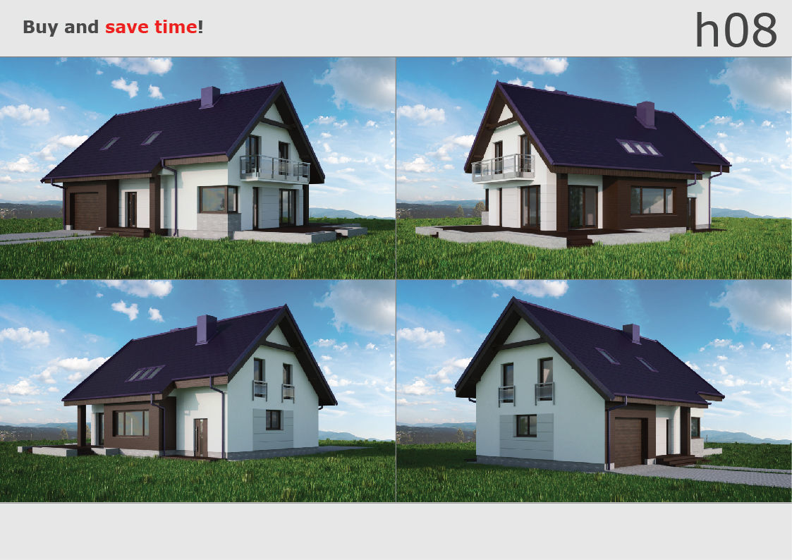 House 08C2 Low-poly 3D model_7