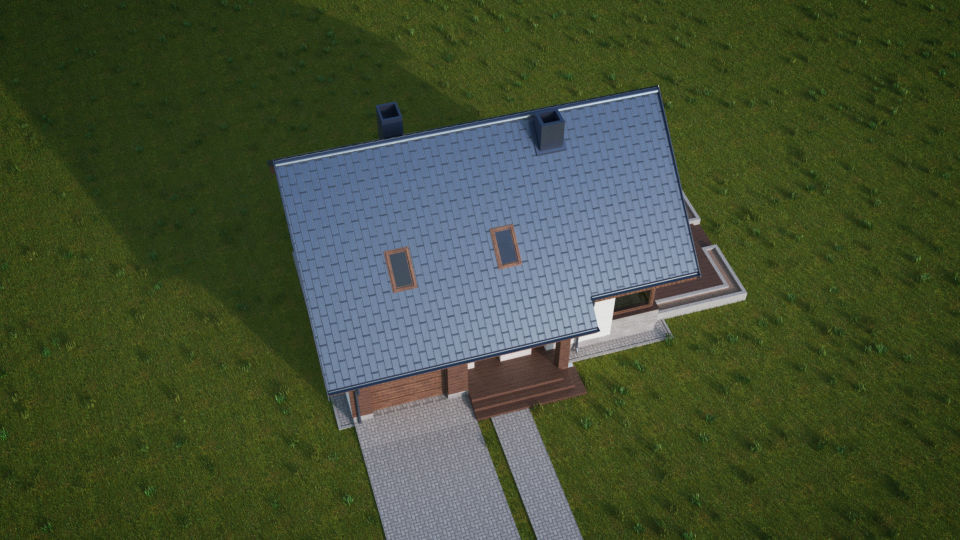 House 08C2 Low-poly 3D model_5