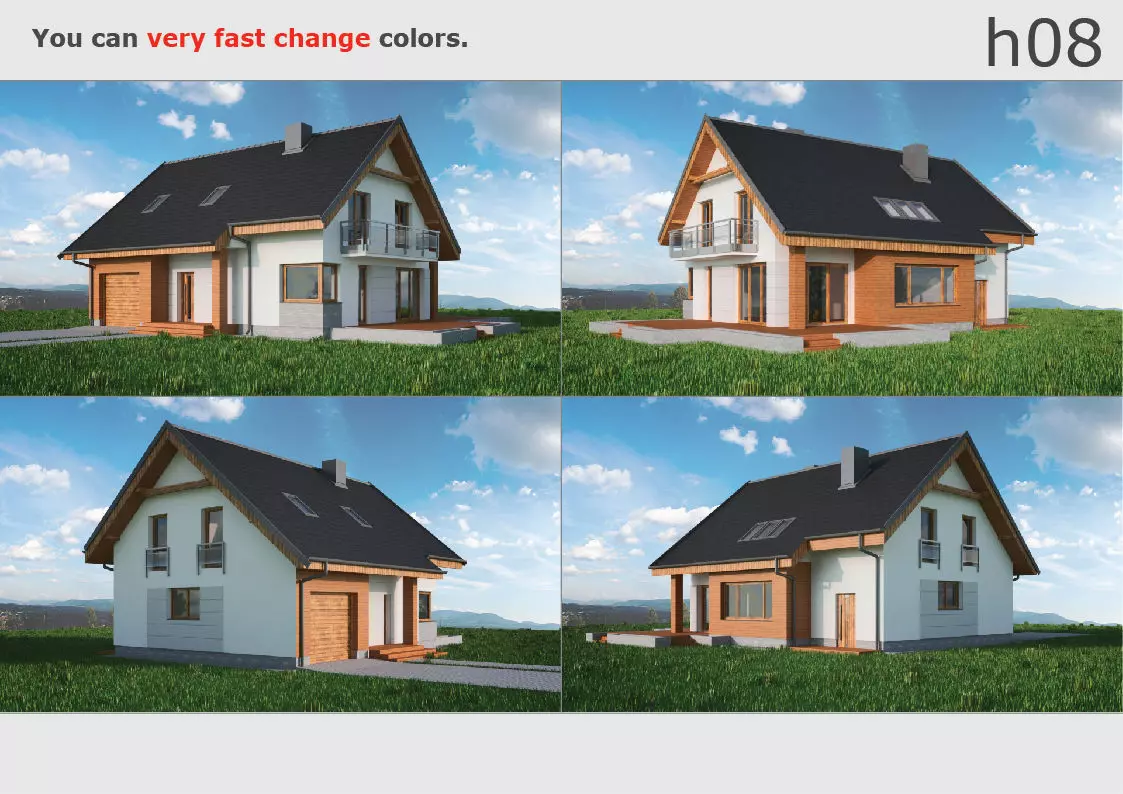 House 08C2 Low-poly 3D model_0