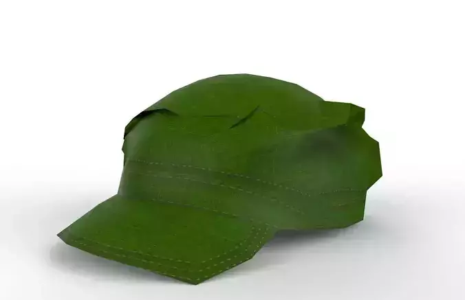 millitary cap Low-poly 3D model