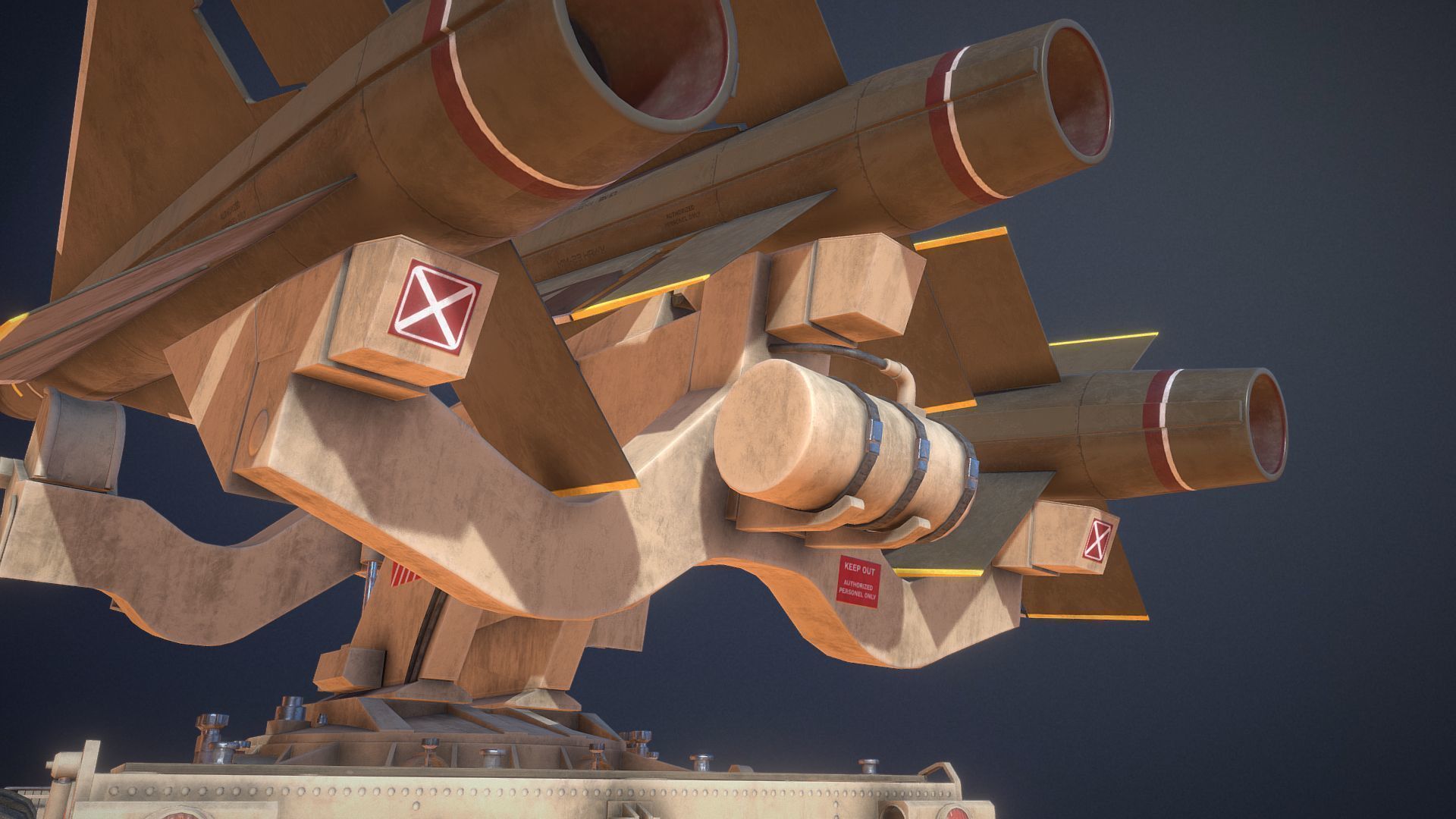 Mim-23 Hawk Air defense system - game-ready asset Free low-poly 3D model_14
