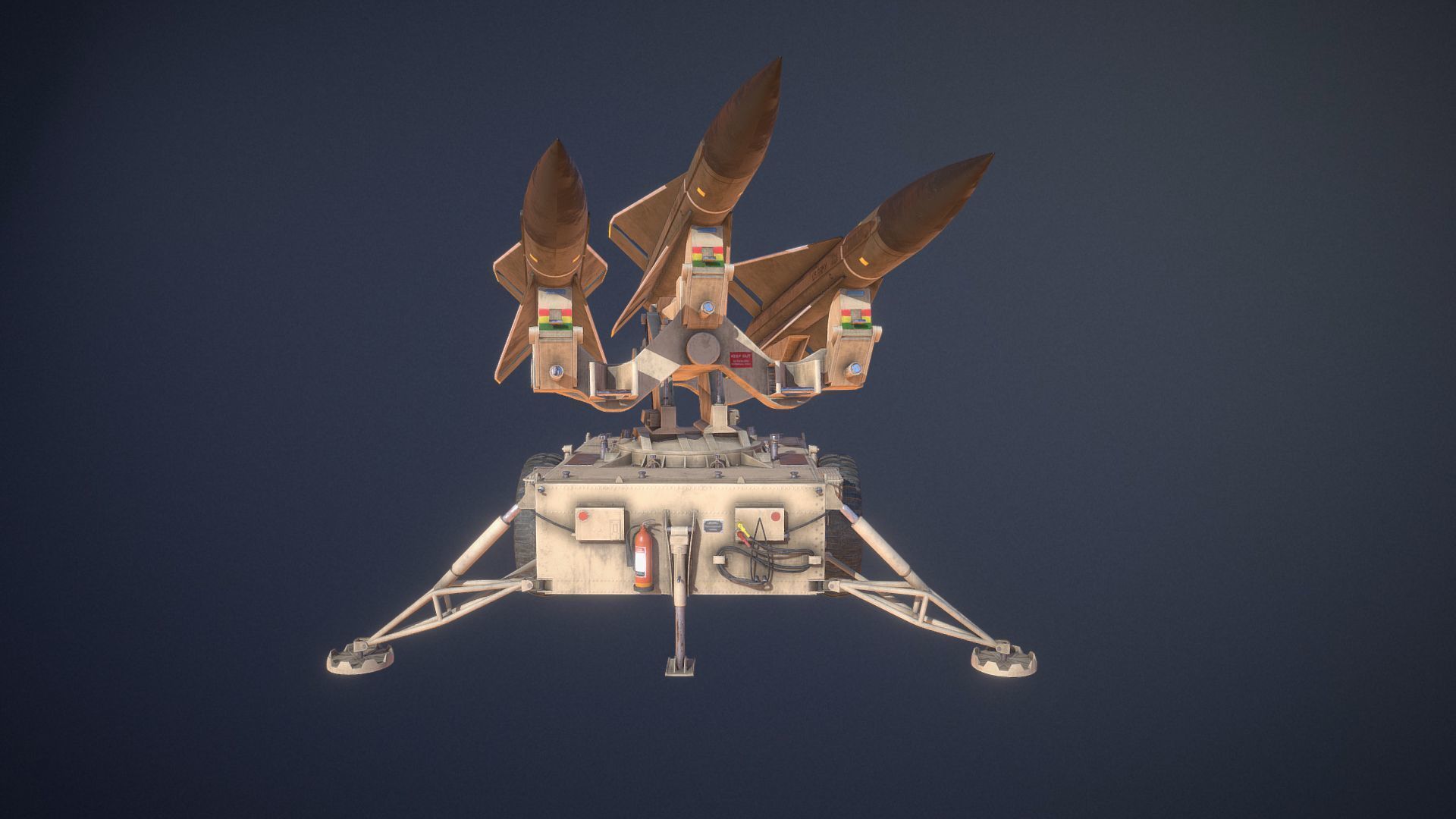 Mim-23 Hawk Air defense system - game-ready asset Free low-poly 3D model_10