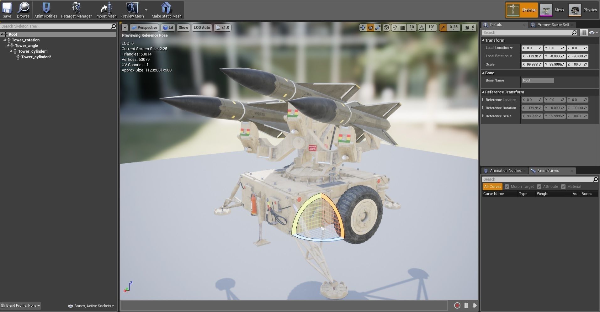 Mim-23 Hawk Air defense system - game-ready asset Free low-poly 3D model_15