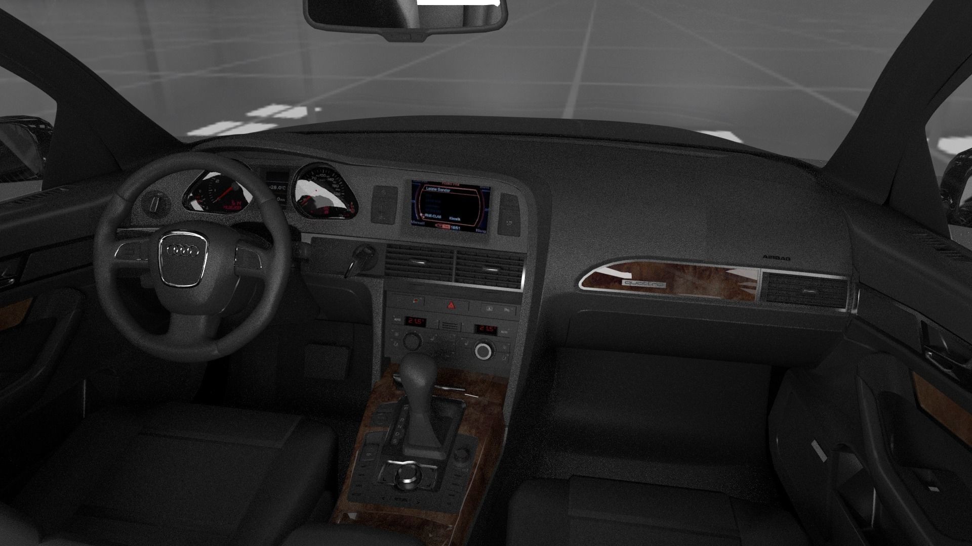 Audi A4 2008 Low-poly 3D model_3