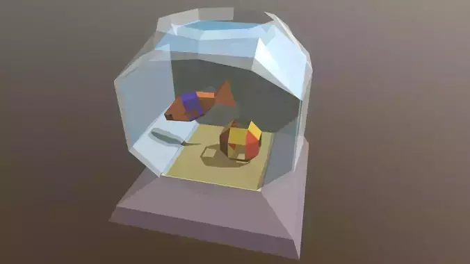 LP Fishbowl Low-poly 3D model