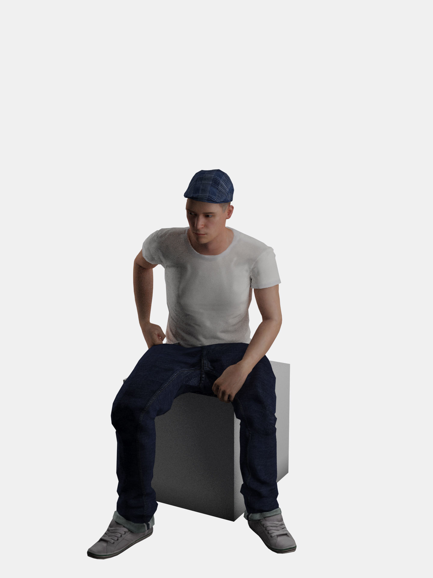 3D Casual Man Body Face Rigged Free Free low-poly 3D model_4