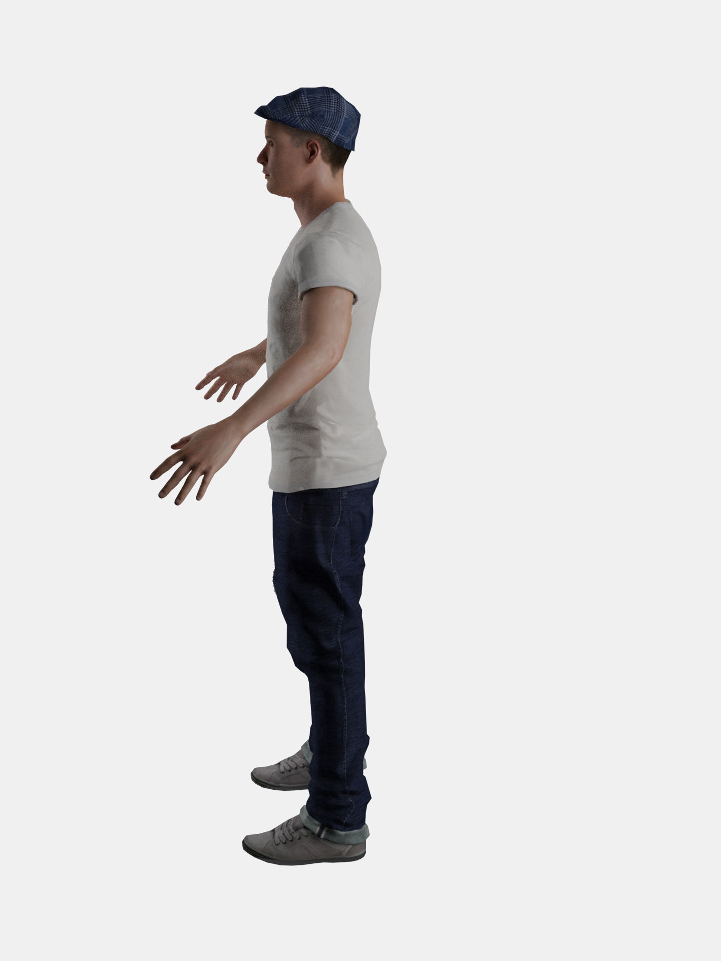 3D Casual Man Body Face Rigged Free Free low-poly 3D model_13