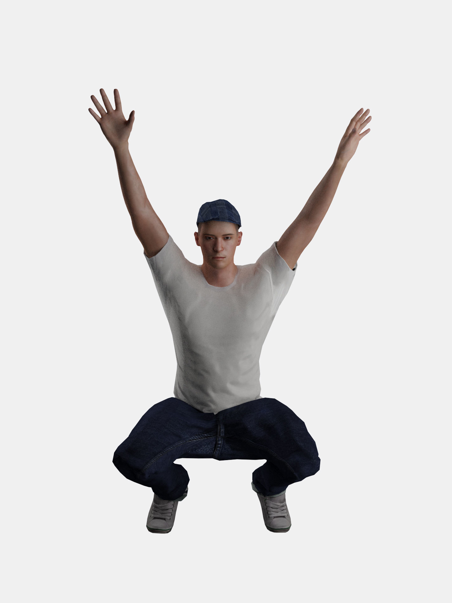 3D Casual Man Body Face Rigged Free Free low-poly 3D model_5