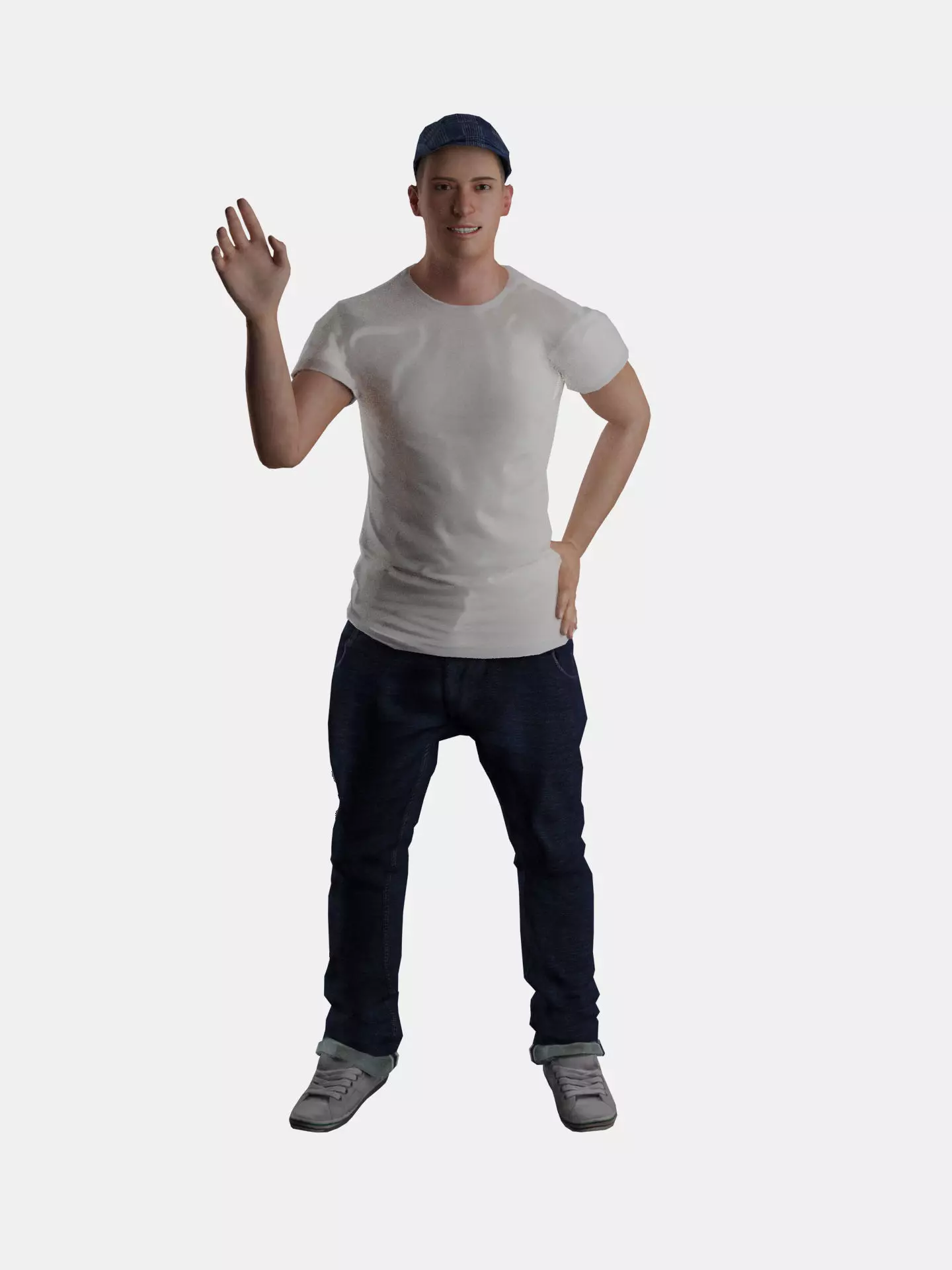 3D Casual Man Body Face Rigged Free Free low-poly 3D model_0