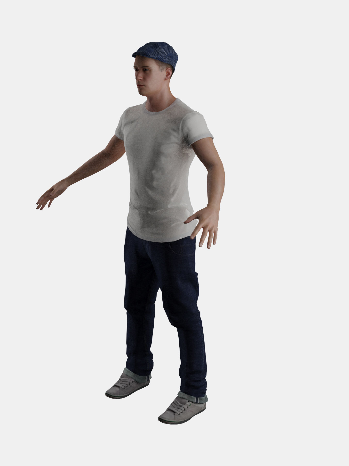 3D Casual Man Body Face Rigged Free Free low-poly 3D model_14